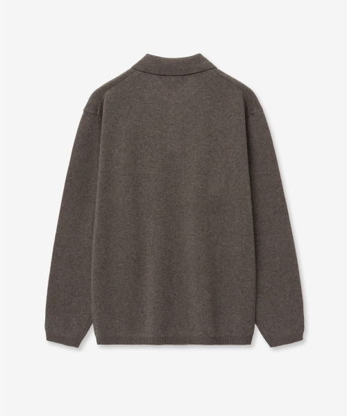 Cashmere Blended Essential Polo Knit Top (Brown) TNSW6F110W2