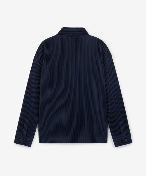 Yoyogi Pleats Overshirt (Navy) TNSH6F107N2