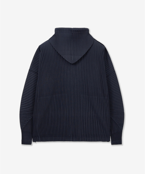 Yoyogi Pleats Hooded Zip-Up (Navy) TNJU6F112N2