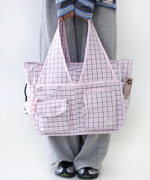 TIDI Work Bag (Check Pink)