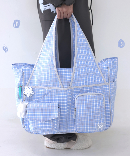 TIDI Work Bag (Check Blue)