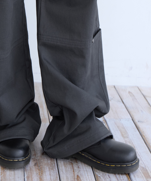 String Cargo Chino Pants, CHARCOAL