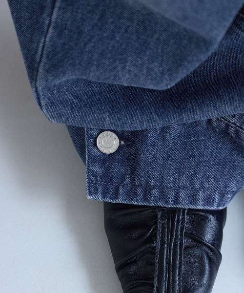 Cuff Relaxed Straight Jeans, BLUE