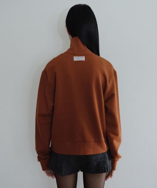 [CORE] HIGH NECK TWO-WAY ZIP-UP - CAMEL