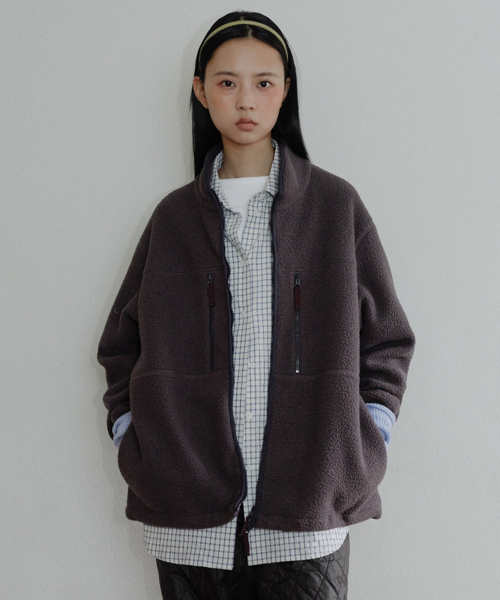 [CORE] UTILITY FLEECE ZIP-UP - PURPLE