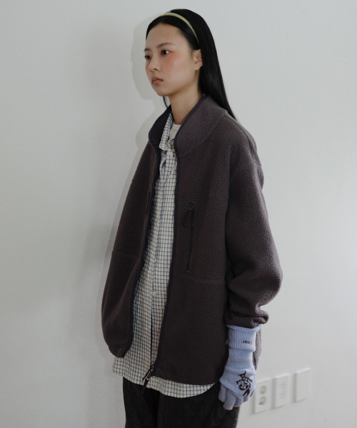 [CORE] UTILITY FLEECE ZIP-UP - PURPLE