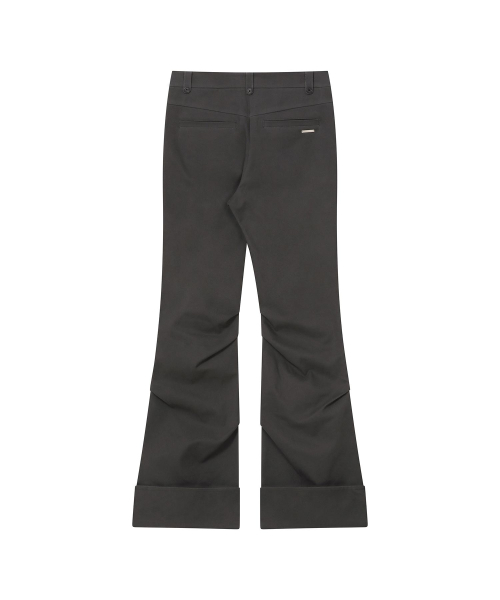 Big folding bootscut pants CHARCOAL