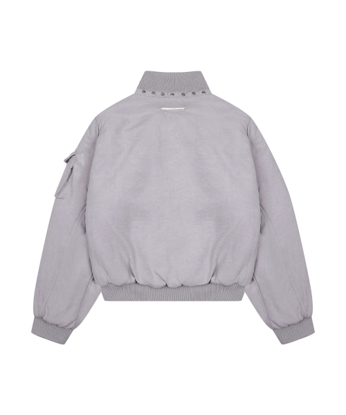 하이넥 빈티지 퀄팅 자켓 (GRAY) F26ZA502