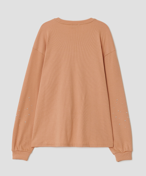 Textured Hotfix Top [Orange]
