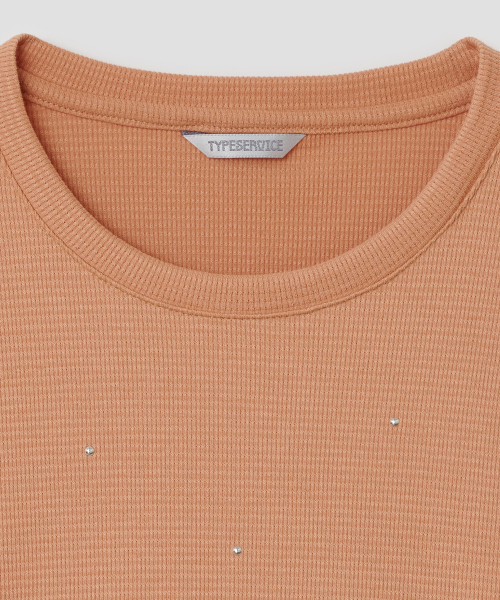 Textured Hotfix Top [Orange]
