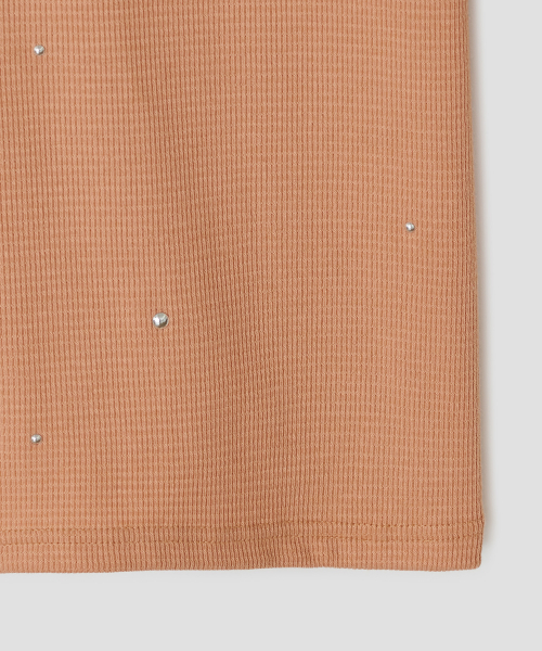 Textured Hotfix Top [Orange]