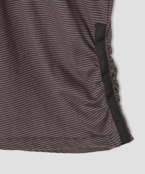 Lace Up Side Trim Top [Plum]