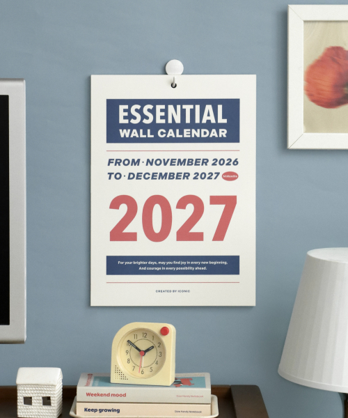 2027 Essential Wall Calendar A4