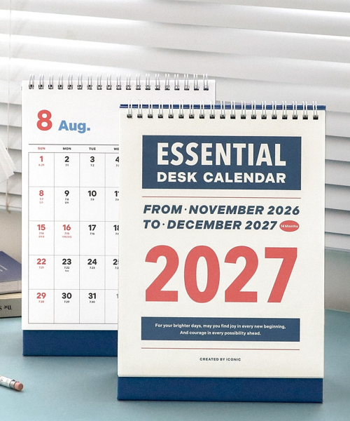 2027 Essential Desk Calendar