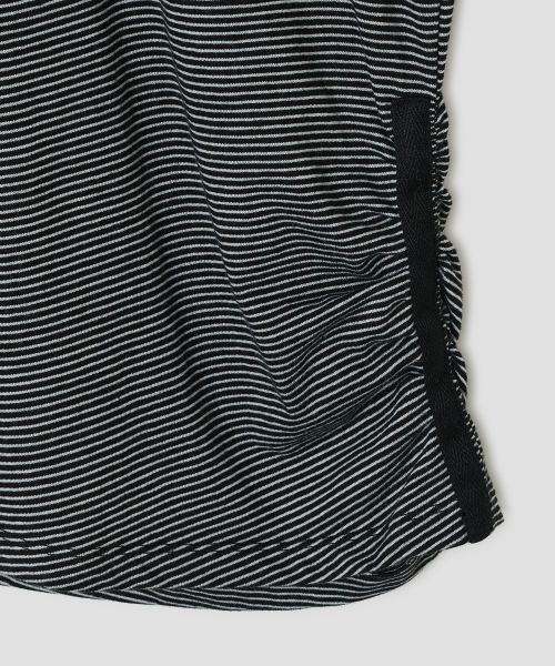 Lace Up Side Trim Top [Black]