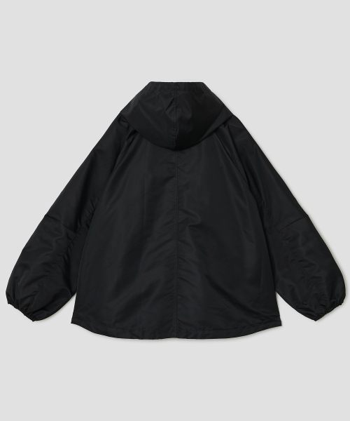 Drawstring Hood Jacket [Black]