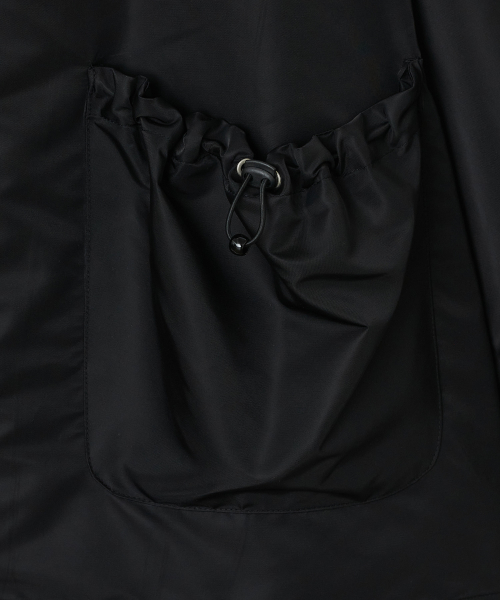 Drawstring Hood Jacket [Black]