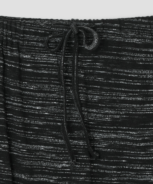 Asymmetric Panel Skirt [Charcoal]