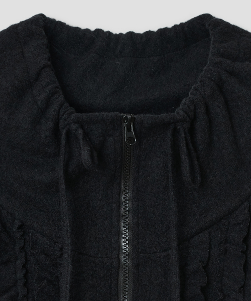 Vintage Zip Pocket Top [Black]