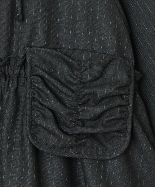 Shirred Pocket Jacket [Charcoal]