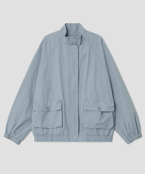 Washed Raglan Blouson [Blue]