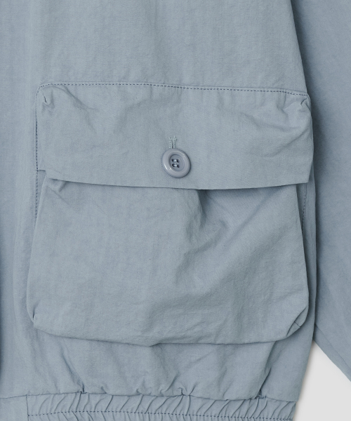 Washed Raglan Blouson [Blue]