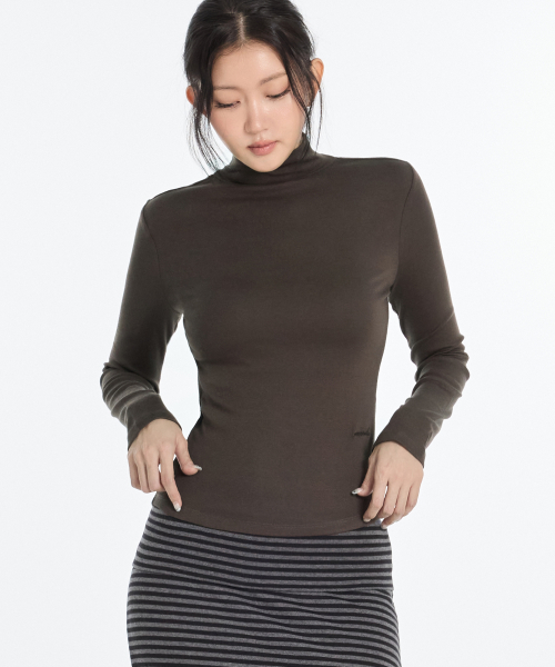 W 베이직 모달 모크넥 롱슬리브 (4colors)