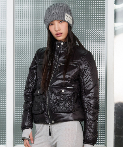 UTILITY HIGH NECK LIGHT JACKET BLACK