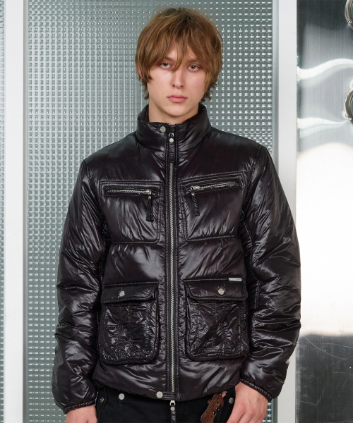 UTILITY HIGH NECK LIGHT JACKET BLACK