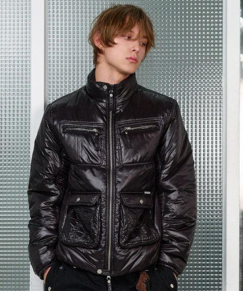 UTILITY HIGH NECK LIGHT JACKET BLACK