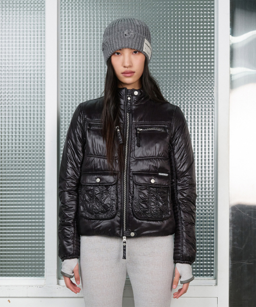 UTILITY HIGH NECK LIGHT JACKET BLACK