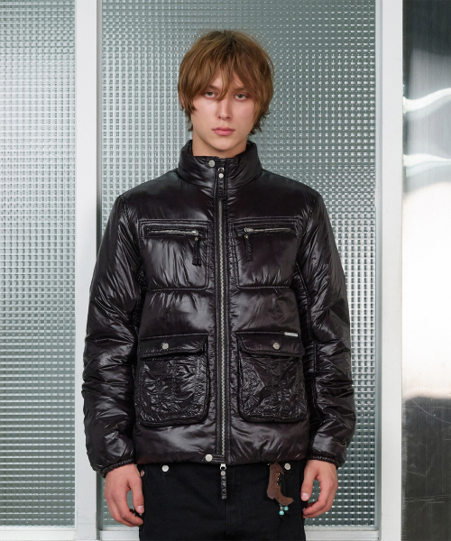 UTILITY HIGH NECK LIGHT JACKET BLACK