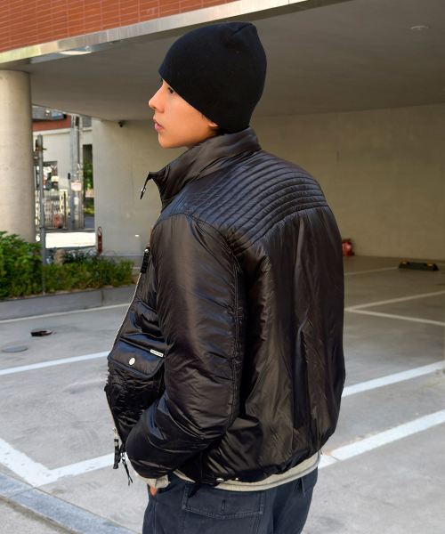 UTILITY HIGH NECK LIGHT JACKET BLACK