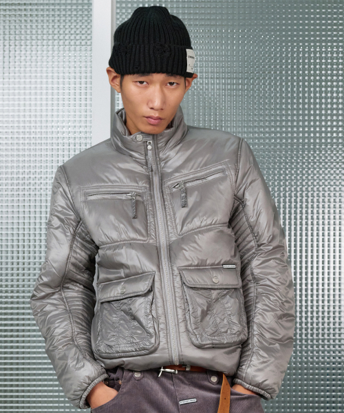UTILITY HIGH NECK LIGHT JACKET GREY