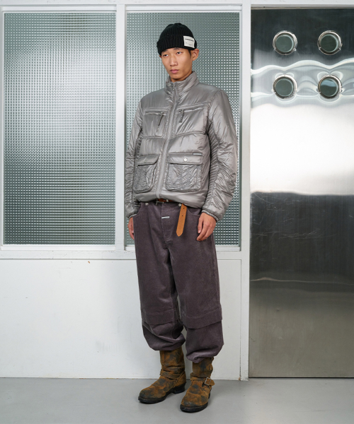 UTILITY HIGH NECK LIGHT JACKET GREY