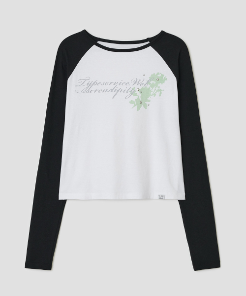 Sheer Hotfix Raglan Top [White]