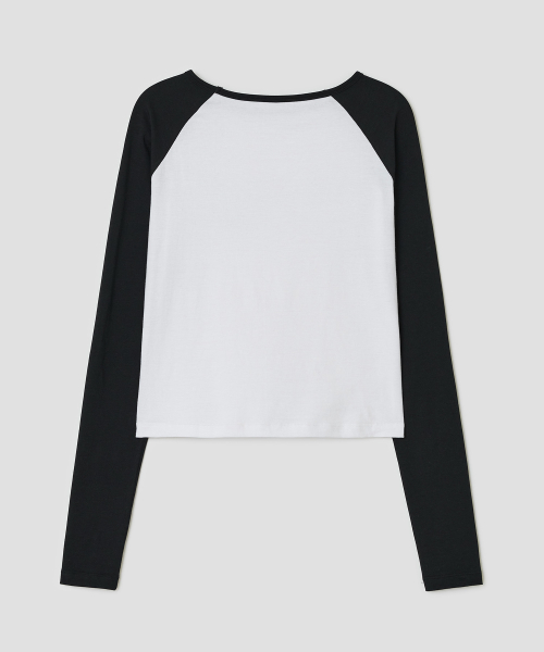 Sheer Hotfix Raglan Top [White]