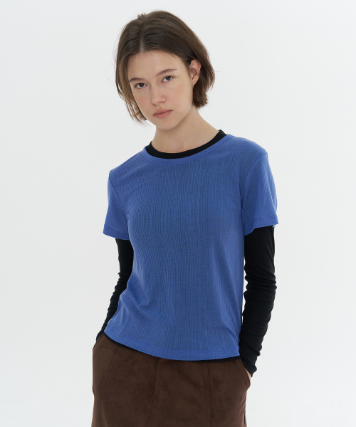 Moibi Tencel Wool T-Shirt - Blue