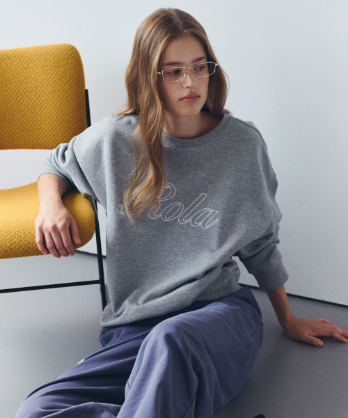 NUBASIC STICH LOGO SWEATSHIRT M/GRAY
