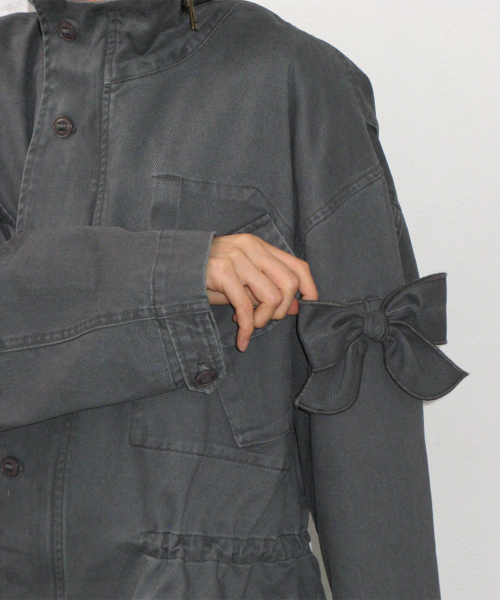 RIBBON POCKET FIELD JACKET CHARCOAL
