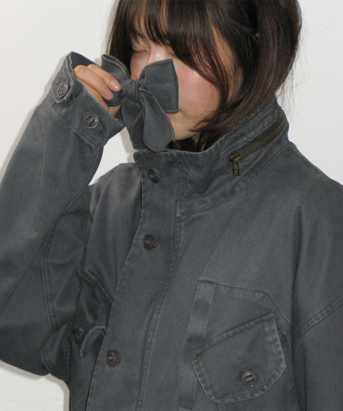 RIBBON POCKET FIELD JACKET CHARCOAL
