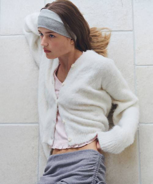 NUBASIC LOOSE FIT CARDIGAN IVORY