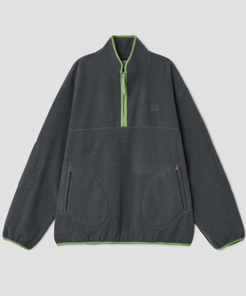 Half Zip Fleece Pullover [Charcoal]
