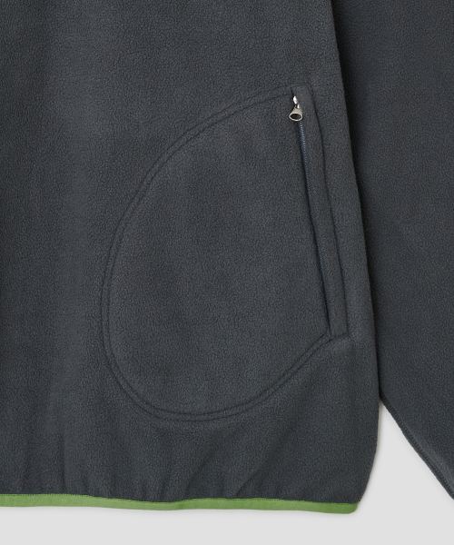 Half Zip Fleece Pullover [Charcoal]