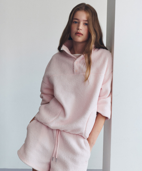 NUBASIC FLEECE ANORAK PINK