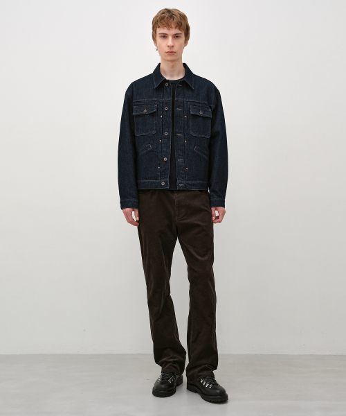 Corduroy SemiFlare Pants BROWN