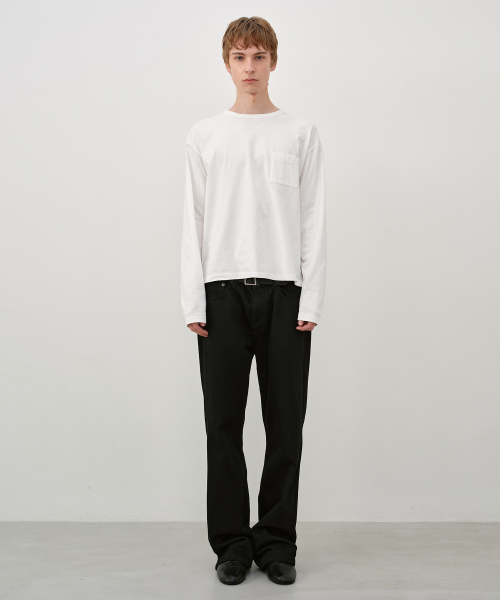 LightPeach Pocket LongSleeve WHITE