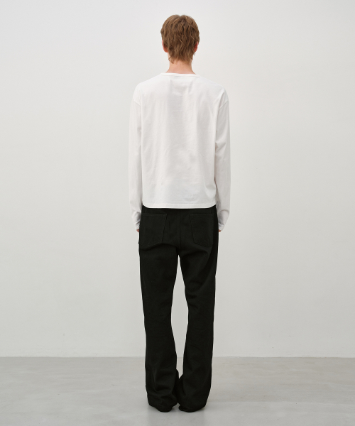 LightPeach Pocket LongSleeve WHITE