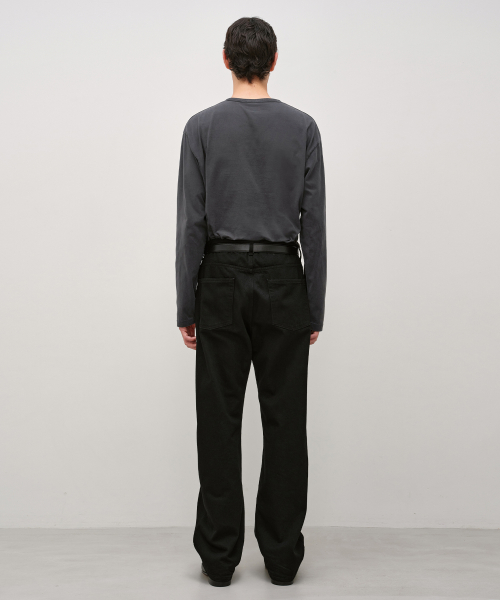 LightPeach Pocket LongSleeve CHARCOAL
