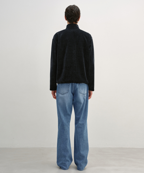 HighNeck Zip-Up Jacket BLACK